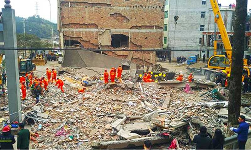 China Building Collapse Claims Seven