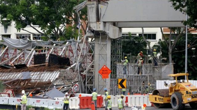 Singapore Road Collapse Kills One