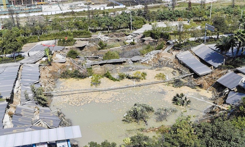 Eight-lane Highway Collapses in China