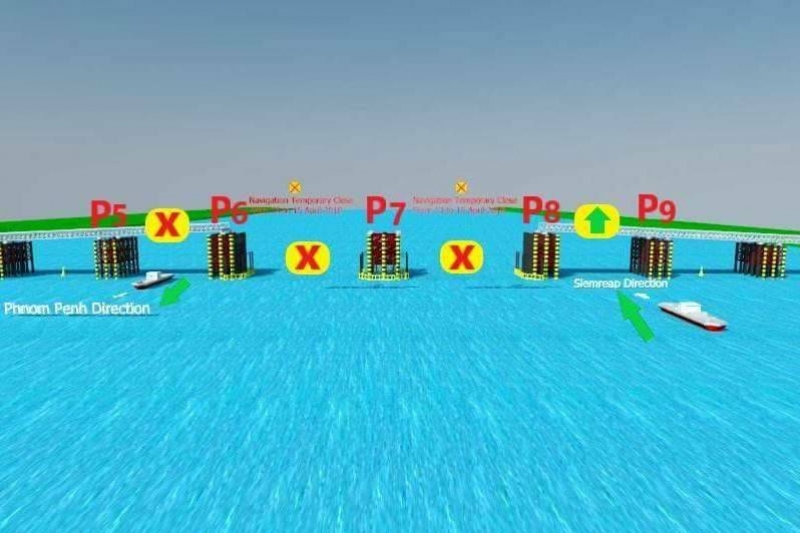 Final Installation of the Iron Bridge to Be Completed After Khmer New Year