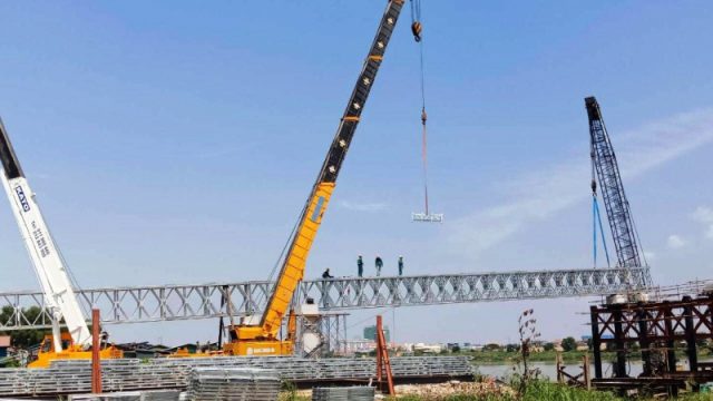Iron Bridge Crossing Tonle Sap 60 Percent Complete