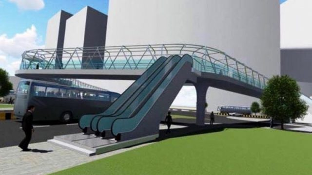 New Olympia City Pedestrian Bridge Rising