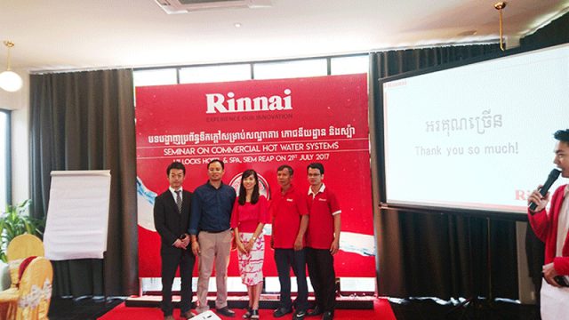 Rinnai Showcases Hot Water Solutions to Siem Reap Market