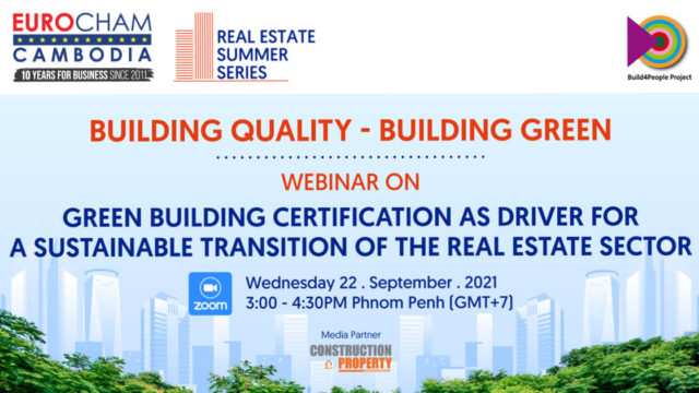 EuroCham to host webinar on green building on Wednesday