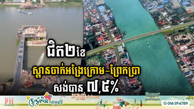 Bridge Construction Across Bassac River Surpasses Milestone Ahead of Schedule