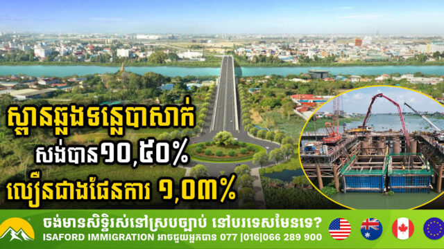 Bassac River Bridge Project Surpasses Milestone, Completes 10.50% Ahead of Schedule