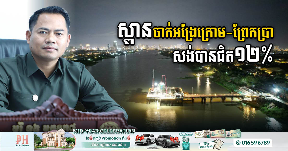 Progress Report: Tonle Bassac Bridge Nears 12% Completion