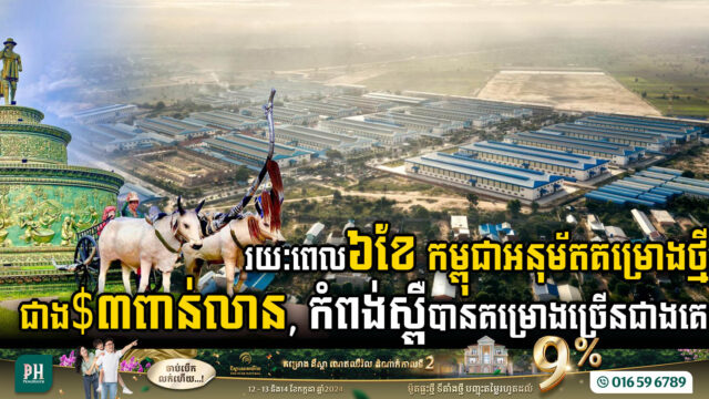 Cambodia Approves Over US$3bn in 190 New Projects in Six Months, Kampong Speu Leads in Investment