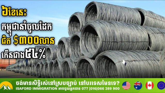 Cambodia Sees a 54.2% Surge in Iron and Steel Imports, Reaching Nearly US$300m in First Half of 2024