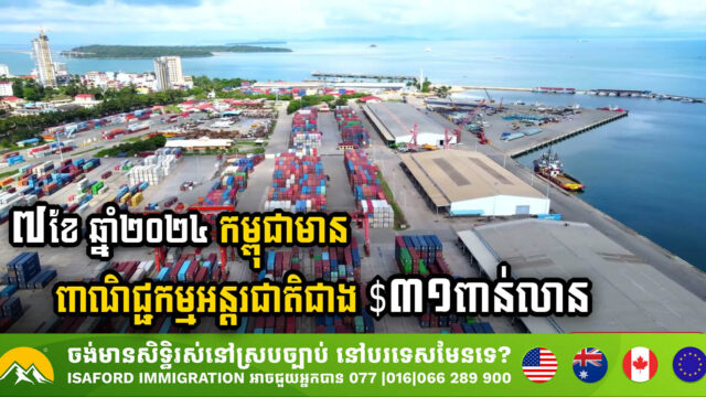 Cambodia’s Trade Volume Surges to Over US$31bn in First Seven Months of 2024, Reflecting 15% Growth