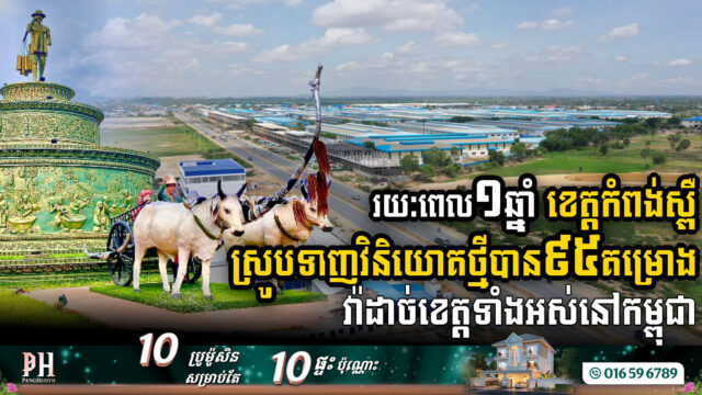 Kampong Speu Leads Cambodia with 95 New Investment Projects in Just One Year