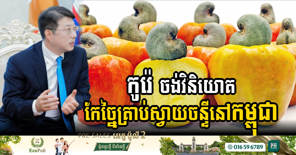 Korean Firm Heungkuk Industry Eyes Investment in Cambodian Cashew Processing Sector