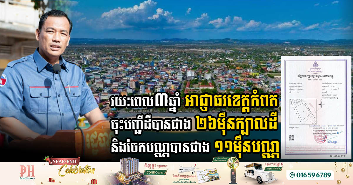Kampot Province Celebrates Major Land Registration Achievement of Over 260,000 Plots