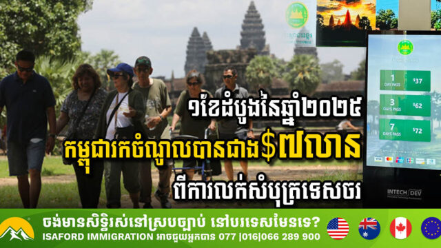 Cambodia’s Tourism Ticket Revenue Exceeds USD 7 Million in January 2025