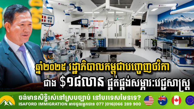 Government Allocates Over USD18 Million to Enhance the Health Sector in Cambodia