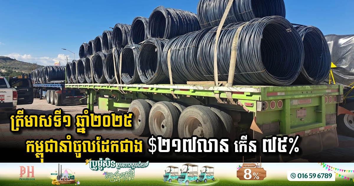 Cambodia’s Steel Imports Surge in Early 2025