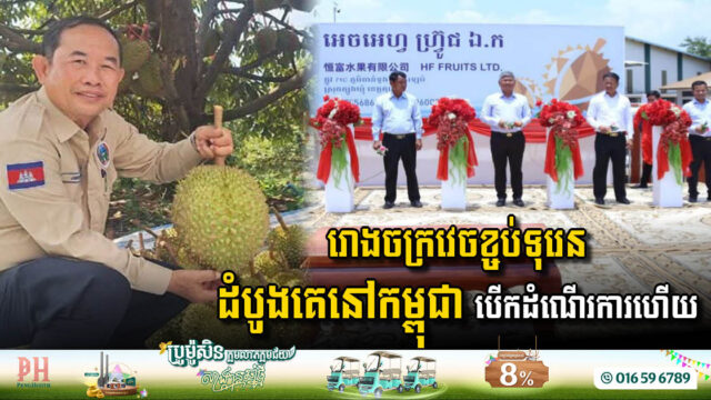 Cambodia Celebrates Inauguration of First Durian Packing Plant for International Export