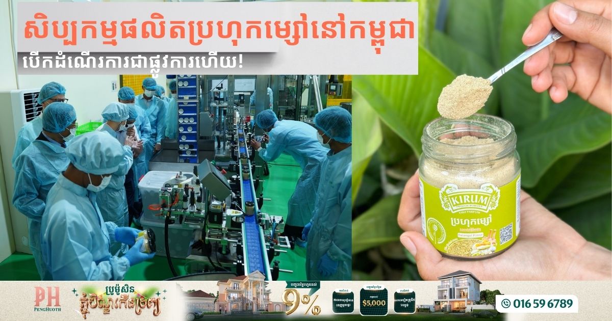 សិប្បកម្មផលិតប្រហុកម្សៅនៅកម្ពុជា បើកដំណើរការជាផ្លូវការហើយ