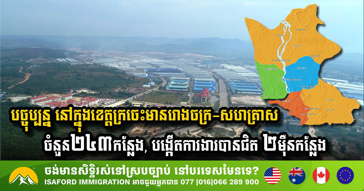 Kratie Province Sees Growth in Employment and Economic Development