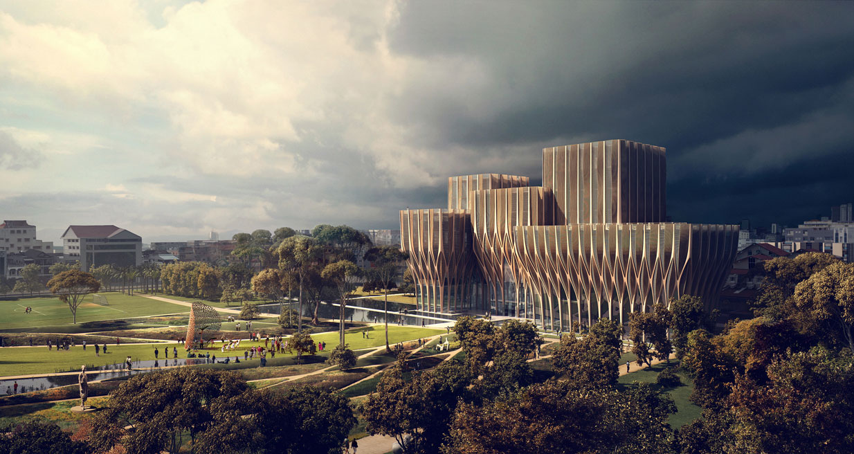 Zaha Hadid Unveil Sleuk Rith Institute Design