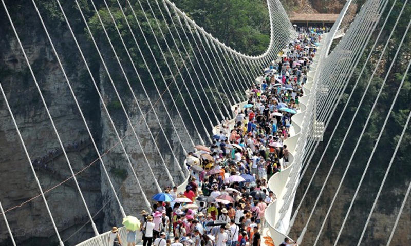 Spectacular glass bridge closed after just two weeks