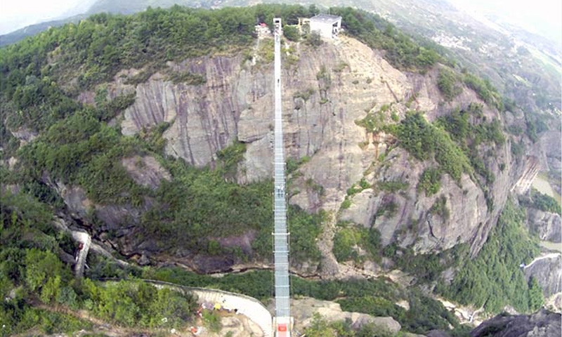 World’s First Glass Bottomed Bridge Opens in China