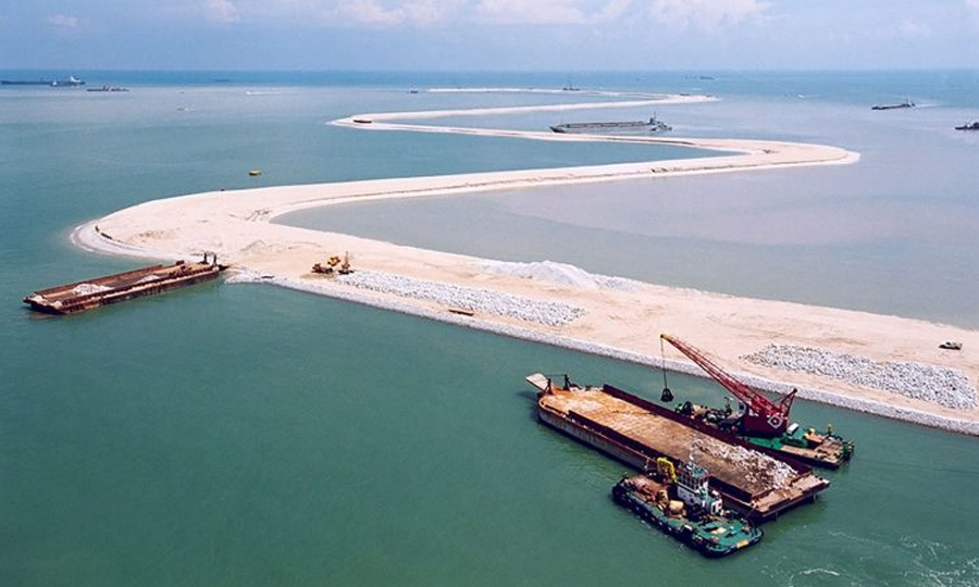 Sand from Cambodia contributing to Singapore land growth