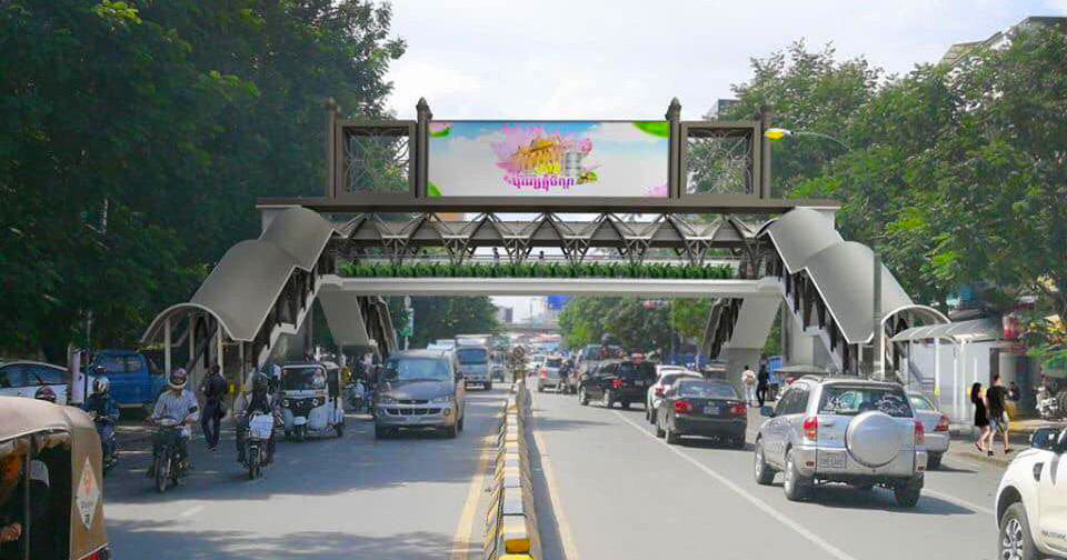 Two more pedestrian overpass projects planned for Phnom Penh