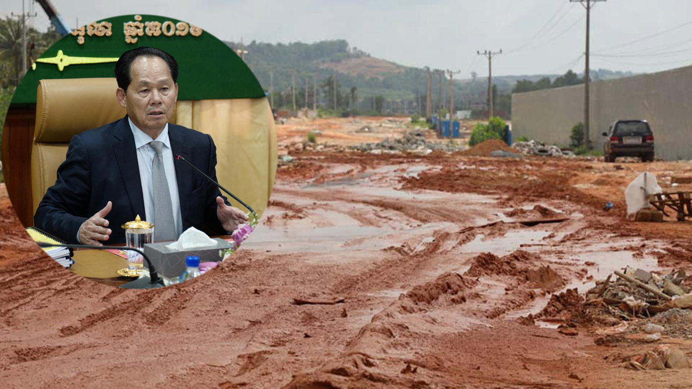 Deputy Prime Minister demands single standard for new road construction in Sihanoukville