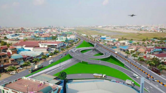 Chom Chao flyover and underpass construction 40% completed