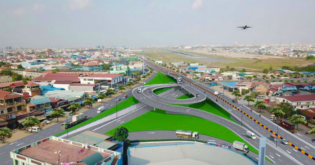 Chom Chao flyover and underpass construction 40% completed