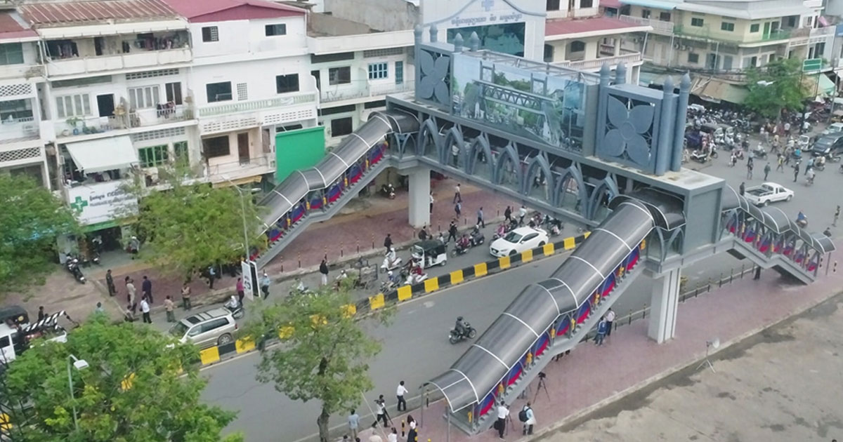 Psar Deumkor Market Pedestrian Bridge Officially Opened