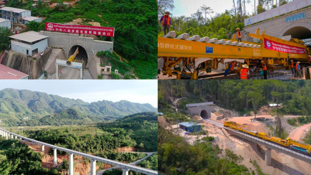 រូងក្រោមដីចំនួន ៧៥ កន្លែងនៃផ្លូវរថភ្លើងភ្ជាប់ពីឡាវ – ចិន បញ្ចប់ការសាងសង់ហើយ