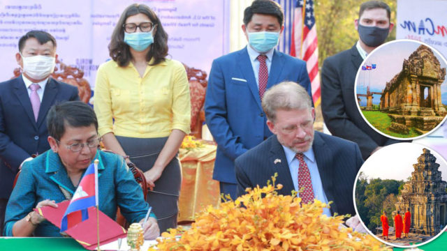 អាមេរិកសម្រេចជួយកម្ពុជាជួសជុល និងកែលម្អ ប្រាសាទព្រះវិហារ និងប្រាសាទបាក់ខែង