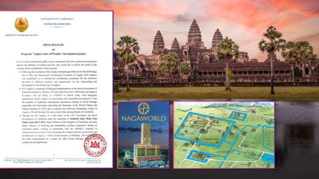 ក្រសួងវប្បធម៌ច្រានចោលគម្រោងរីសតតម្លៃ ៣៥០លានដុល្លាររបស់ Naga នៅសៀមរាប