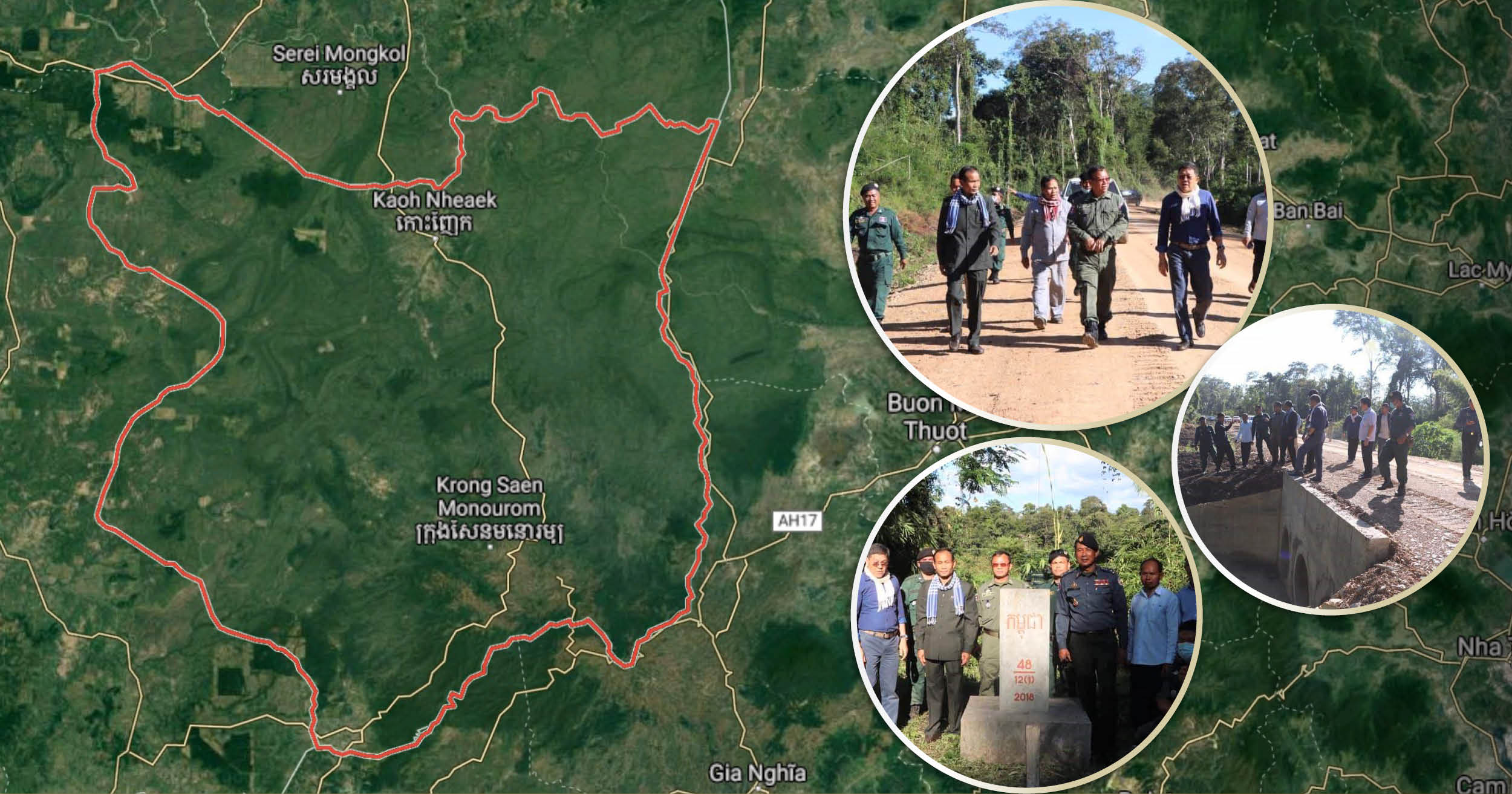 314km Cambodia-Vietnam Border Road in Mondulkiri 80% complete