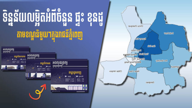 សរុបស្ថានភាព ខុនដូ និងផ្ទះជាប់ដី នៅខណ្ឌនីមួយៗ ក្នុងរាជធានីភ្នំពេញ