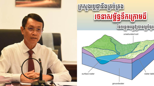 ក្រសួងជំរុញរៀបចំនិងគ្រប់គ្រងប្រព័ន្ធហេដ្ឋារចនាសម្ព័ន្ធទឹកក្រោមដីមានសណ្ដាប់ធ្នាប់ជាងមុន