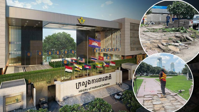 គម្រោងប្ដូរមុខមាត់សួនច្បារនៅមុខក្រសួងការពារជាតិចាប់ផើ្តមអនុវត្តហើយ