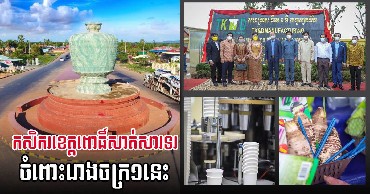 US$5-million Eco-Friendly Cup & Straw Factory in Pursat Province Begins Production