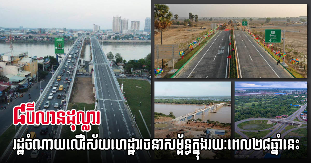 Cambodia Spends Approx. US$8 billion on Physical Infrastructure Development from 1993 to 2021