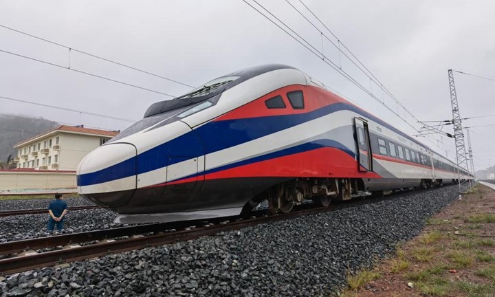 First China-Laos High-Speed Train Arrives in Vientiane