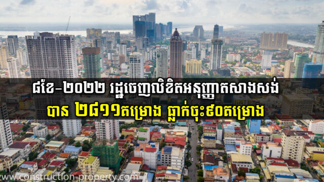 ត្រឹមរយៈពេល៨ខែ ២០២២ ក្រសួងដែនដីចេញលិខិតអនុញ្ញាតសាងសង់បានជាង ២៨០០គម្រោង