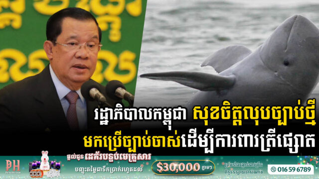 រដ្ឋសម្រេចលុបអនុក្រឹត្យថ្មី ប្រើអនុក្រឹត្យចាស់វិញ ដើម្បីពង្រឹងការពារត្រីផ្សោតដែលជិតផុតពូជ