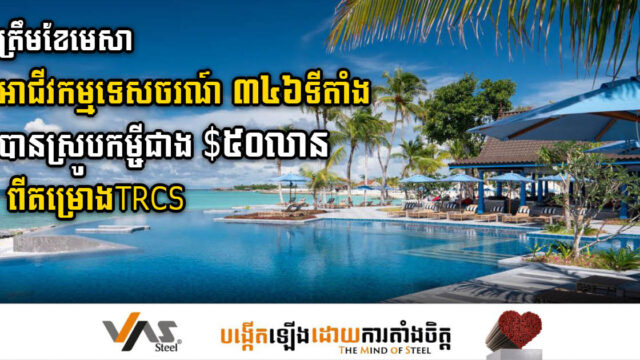 ត្រឹមខែមេសា-២០២៣ កម្ចីជាង ៥០លានដុល្លារ បានផ្តល់ឱ្យអាជីវកម្មទេសចរណ៍ជាង ៣៤០ទីតាំង