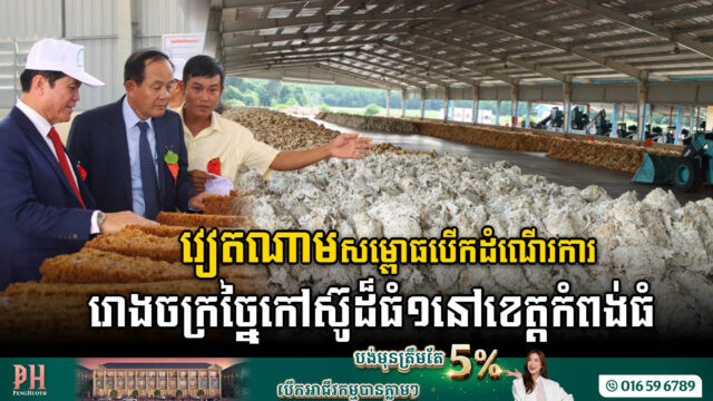 វៀតណាម បើកដំណើរការរោងចក្រច្នៃជ័រកៅស៊ូដ៏ធំ១នៅកំពង់ធំ ដែលអាចផលិតបាន២តោនក្នុង១ម៉ោង