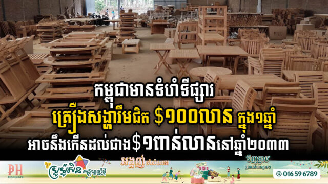 កម្ពុជា​មានទំហំទីផ្សារ​គ្រឿង​សង្ហា​រិម​ជិត $១០០លានក្នុង១ឆ្នាំ​ អាចនឹងកើនដល់ជាង $១ពាន់លាននៅឆ្នាំ ២០៣៣