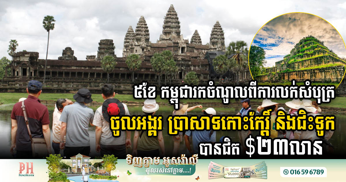 Cambodia Earns Nearly US$23m from Angkor, Koh Ker, and Boat Ride Tickets in First Five Months of 2024