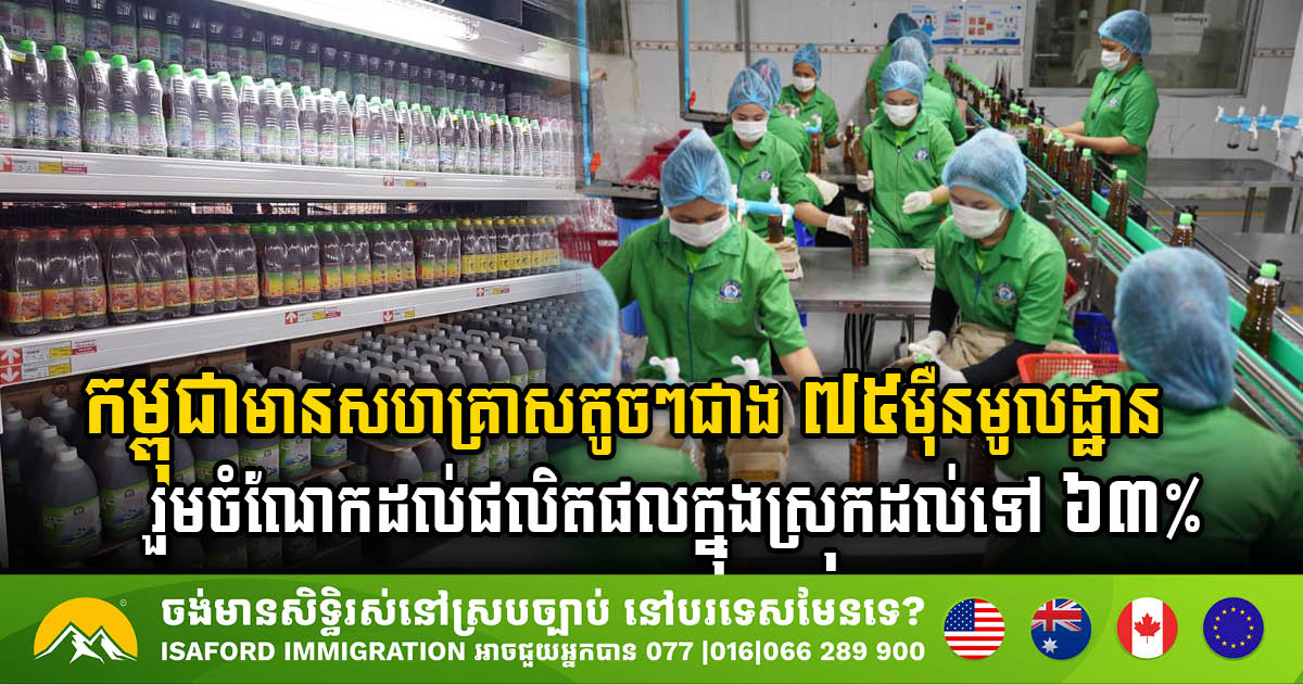 750k SMEs in Cambodia Key Driver of Economic Growth, Contributing 63% to GDP and Employing Over 70% of Workforce