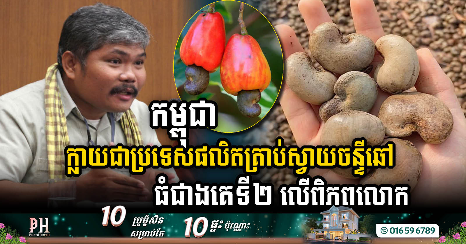 Cambodia Emerges as World’s Second-Largest Producer of Cashew Nuts with Over 830,000 Tons Harvested